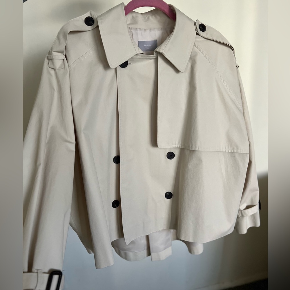 Short trench coat jacket free size